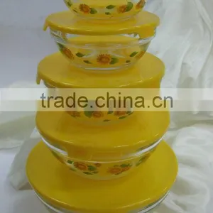 GH049 5pcs Glass Bowl Set With Deco thumbnail-5