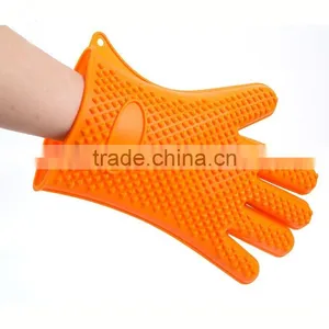 Silicone BBQ Gloves, Silicone Heat Resistant Grilling BBQ Glove thumbnail-3