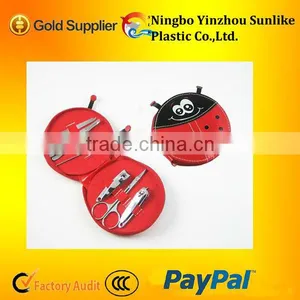 7pcs Cartoon Ladybird Stainless Steel Manicure Set/Beauty Set/Beauty Kit Metal Category thumbnail-1
