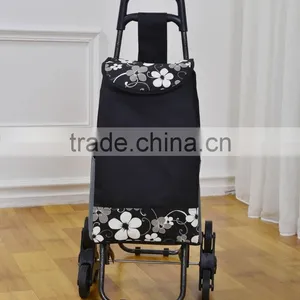 6 Wheels Stair Climber Foldable Shopping Trolley Bag With Chair thumbnail-2