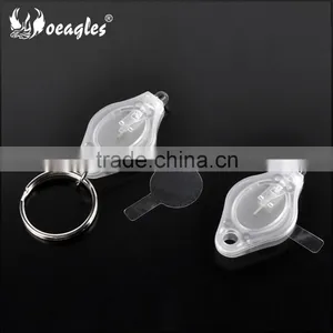 New Plastic LED Keychain White Light Keychain LED Light Promotion Gift LED Keyring With Insulation Layer China OEM Supplier thumbnail-3