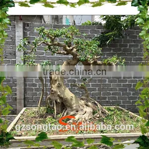 Artificial Plastic Banyan Tree 5-6ft High Fake Curved Trunk for Garden Decoration thumbnail-3