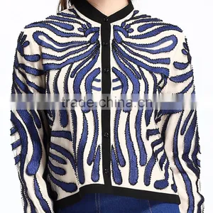 Domin 2017 Fashion Ladies Beading and Embroidery Coat thumbnail-2