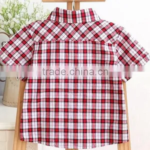 2015 Summer Boy's Short Sleeve Shirts Children Checked Shirts Latest Styles of Boys Shirt Blouse thumbnail-2