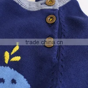 Hot Knitted Patchwork Whale Pattern Round Collar Children Sweater of High Quality thumbnail-2