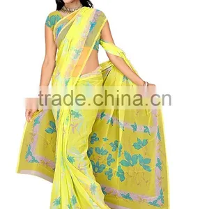 Polyster Print Saree thumbnail-4