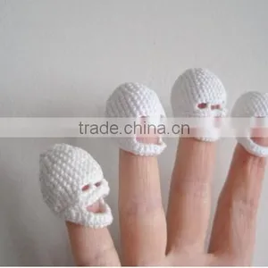 Hot Sale Tiny Crocheted Skulls, Finger Puppets. thumbnail-1