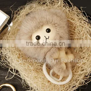 CX-A-03 Genuine Mink Fur Monkey Dolls Cute Toys Mink Fur thumbnail-5