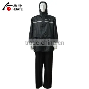 Personal Protective Euqipment Black Refelective Raincoat thumbnail-1