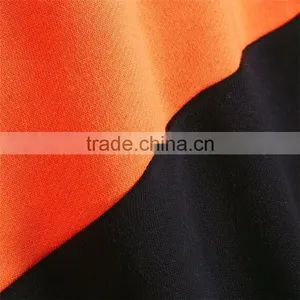 Orange and Black Contrast Color Hoodie With Earphone Hoodie Drawstring thumbnail-5