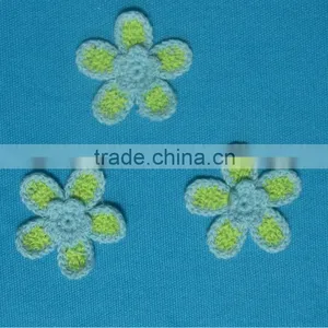 Machine Crochet Cotton Multicolor Flower Patches thumbnail-1