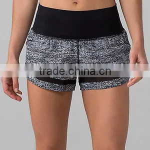 MGOO Popular Latest Design Women Shorts Elastic Waist Running Wear Sport Pants With Streamlined Pocket thumbnail-4