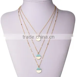 Zm34536a Fashionable Jewelry Simple Three Later Pendant Necklace thumbnail-1