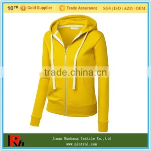 Womens Cotton Long Sleeve Hooded Sweatshirts Zipper thumbnail-1