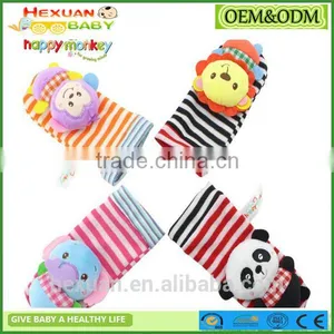 Winter Thick Terry Baby Rattle Socks With Matching Wrist Rattle thumbnail-1