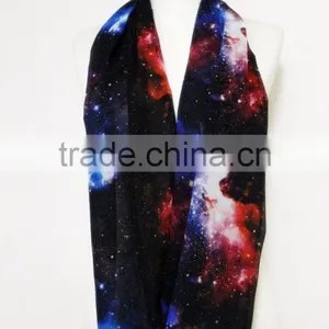 Space Galaxy Infinity Scarf Loop Scarf Circle Scarf Spring Summer Fall Winter Session Gift Ideas for Her Girlfriend Wife thumbnail-3