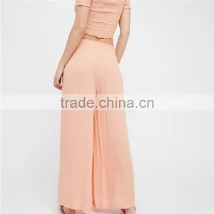 Fancy Wide Trousers Solide Color Dress Pants for Women Panama Sets thumbnail-3