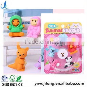 Cute 3D Magic Animal Shape Puzzle Erasers Set thumbnail-1