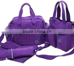 4pcs 2colors Hot Sale High Quanlity Aardman Waterproof Functional Adult Diaper Bag for Mother thumbnail-2