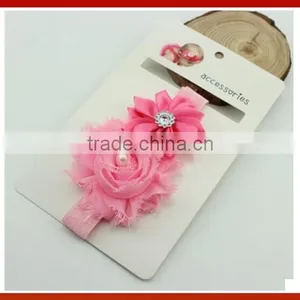 New Design 2015 Hair Crown Children Fabric Lily Flowers Baby Headband/Korean Design Baby Headband/Fancy Newborn Baby Headbands thumbnail-2