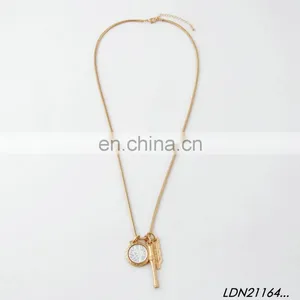 Personalized Wron Siver and Rose Gold Pendant Charms Necklaces thumbnail-2