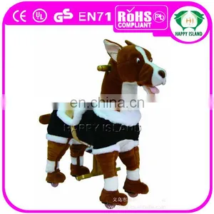 HI Hot Sale Plush Deer Rocking Horse Baby Walker With Wheels thumbnail-2