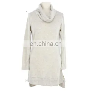 Elegant Mature Xxl Size Women 3/4 Sleeve Cow Neckline Shirt Dress thumbnail-3