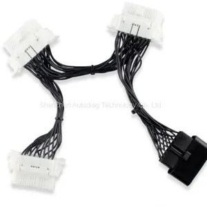 OBD2 OBDII 16 Pin Extension Connector Adapter Cable 1 to 3 16Pin OBD Cable OBD 2 Connector Diagnostic-tool For Elm 327 thumbnail-1