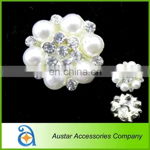 18mm Pearl Rhinestone Crystal Embellishment,rhinestone Cluster for Wedding Invitation Card thumbnail-1