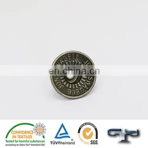 Engraved Private Logo Popular Style Metal Open Hole Jeans Button thumbnail-1