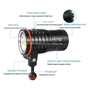 ARCHON WM66 Diving Video Light Underwater Video Flashlight 12000 Lumens Diving Torch COB Dive Lampp thumbnail-3