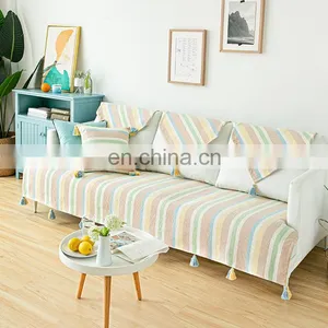 Wholesale Non Slip Cover Stripe Sofa Couch Protection Sofa Cover for Home Decor thumbnail-3