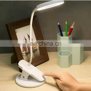 5W 1250mAh USB Charge Battery Desk Lamp Touch Control Bedside Reading Led Clip Table Lamp thumbnail-7