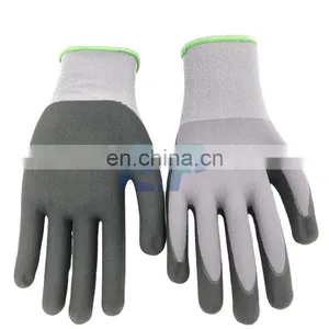 Top Quality 15G Nylon + Spandex Liner Gloves Nitrile Micro Foam With EN388 4131 thumbnail-1