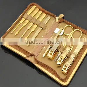 High Quality Cheap Sewing Professional Manicure Set With Exquisite Handle Use Leather Case thumbnail-1
