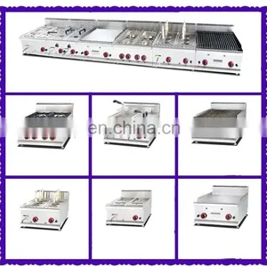 Stainless Steel Hotel Commercial Kitchen Equipment With Gas Combination Cooking Ranges thumbnail-2