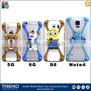Fit for 1~5 Inches Bear Yellow Monster Universal Silicon Bumper Case for Iphone 6 Quality Choice thumbnail-5