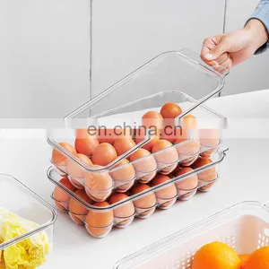 Home Kitchen Plastic Drawer Containers Food Containers Fridge Organizer Set Plastic Chicken Egg Cup Holder for Refrigerator thumbnail-2
