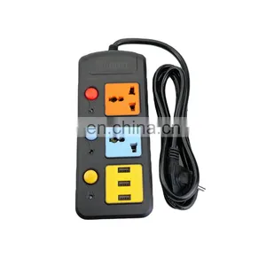 New Black Shape Universal Socket With USB Socket Extension Socket 2022 thumbnail-1