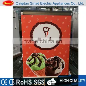 Commercial Curved Glass Door Ice Cream Chest Freezer ETL thumbnail-5