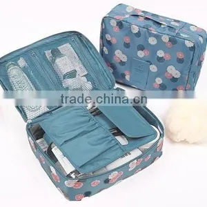 Printing Fabric Soft Travel Cosmetic Bag Case,women Travel Organizer Makeup Bag,beauty Travel Carry Case,polyester Travel Cube thumbnail-3
