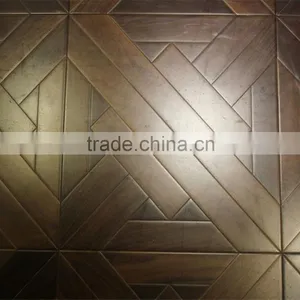 Black Walnut Parquet Smooth Engineered Wood Flooring HIGH END thumbnail-1
