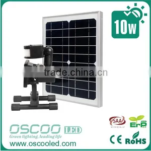 10W 20W 30w Portable Motion Sensor Rechargeable Lithium Battery 10W IP65 Outdoor Solar Flood Light thumbnail-3