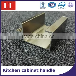 High Quality Glass Door Aluminium Extrusion Profile Frame Kitchen Shutter Cabinet Door Handle Cupboard Door Frame thumbnail-1
