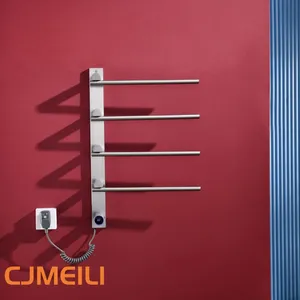 Bathroom Electric Heated Towel Rack, Towel Warmer for Bathroom, Wall Mounted Stainless Steel,3 Colours thumbnail-2