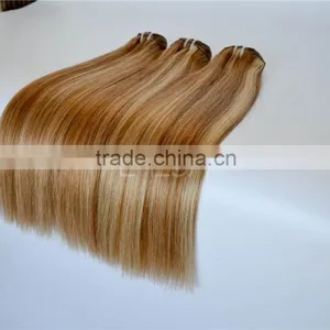 Double Drawn 100% Human Hair Honey Brown Weave thumbnail-1