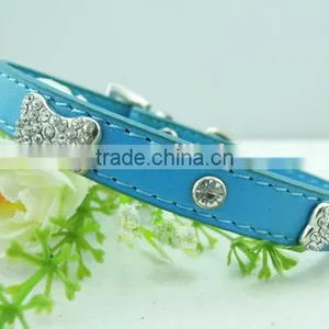 Pet Collar Manufacturers Selling Crystal Bone Decoration Dog Collar thumbnail-1