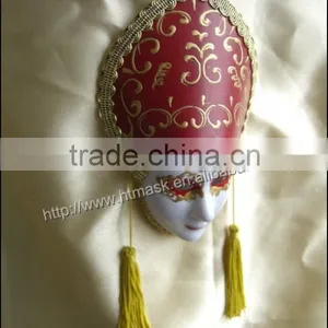 Upscale Plastic Venice Mask With Earrings Luxury Venetian Masks With Magnet for Party Carnival Decoration thumbnail-2