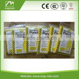 Custom Printed Cheap Raincoat Plastic PE Disposable Rain Poncho thumbnail-3