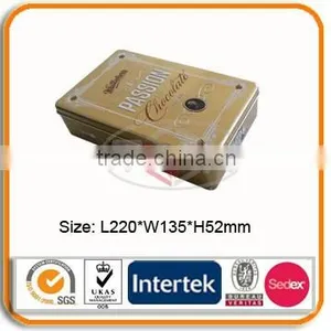 Custom Metal Gift Packaging Chocolate Tin Box thumbnail-1
